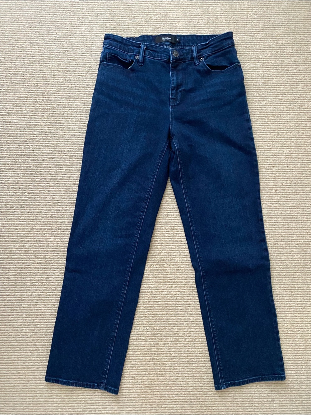 Hudson Jeans Straight Leg Jeans Dark Blue Wash Classic Denim Timeless Size 8